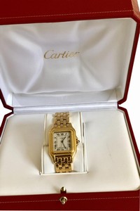 Cartier Gold Panth��re De Medium Model Case In 18k Yellow Watch