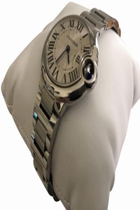 Cartier Silver Ballon Bleu De W6920071 33mm Stainless Steel Women Watch