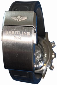 Breitling Ss Mop Diamonds Chronograph Custom Iced Out Rubber Band Watch