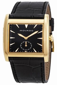 Movado Gold Heritage 3650049 Black Dial 41mm Mens Swiss Quartz Watch