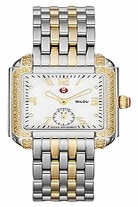 Michele Silver/Gold/Diamond Milou Two-tone Watch