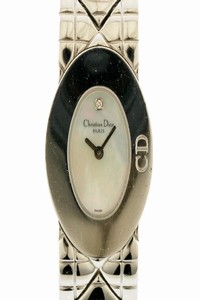 Dior White Shell Silver Ladies Stainless Steel Watch