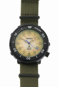 Seiko Solar Prospex Lowercase Sbdj029 V157-0cj0 Ivory Dial Stainless Steel Watch