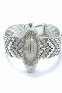 Omega White Gold 18kt De Ville Diamond .24ct 6" Watch