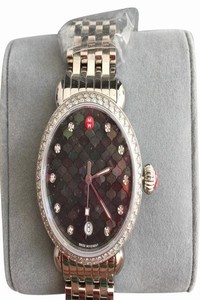 Michele Silver/ Black Csx-36 Diamond Mosaic Mop Diamond Dial Mw03r01a1928 Watch
