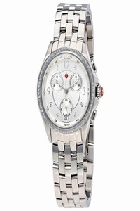 Michele Silver Belmore Chrono Diamond Diamond Dial Mww29b000001 Watch