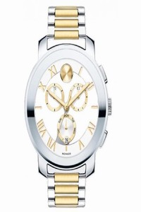 Movado Two Tone Bold Unisex Swiss Chronograph 40 Mm 3600280 Watch