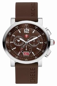 Michele Brown/Stainless Steel Sport Sail Large Dial Silicone Watch