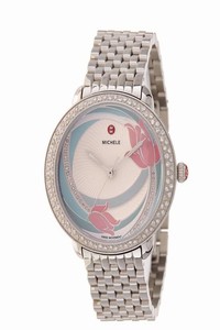 Michele Silver New Serein 16 St Steel Flower Dial Diamond Mww21b000119 Watch