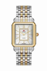 Michele Two Tone Gold New Deco Ii Diamond Dial Mww06x000017 Ladies Watch
