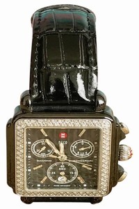 Michele Black Deco Diamond Watch