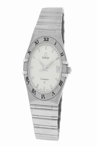 Omega Silver Men Unisex Constellation 396.1201 Quartz Stainless Steel Date 32 Watch