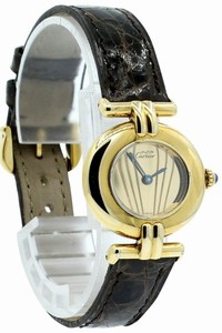 Cartier Gold Ladies Must De Vermeil Sterling Silver Round Watch