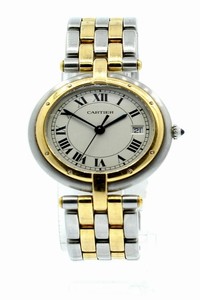 Cartier Gold Roman Ladies Panther Panthere 18k Stainless Steel Round Watch