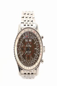 Breitling Brown Navitimer Montbrillant Datora Chronograph Stainless Watch