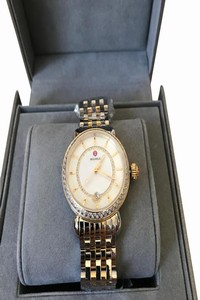 Michele Gold/ Silver New Csx-36" Elegance Diamonds Mop Mww03t000042 Watch