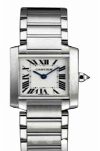 Cartier Silver Metal Tank Francaise Small 2384 Watch