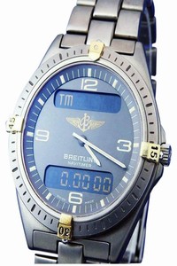 Breitling Gray Titanium-gold Navitimer Chronograph Mens Quartz Watch