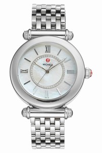 Michele Silver Caber Diamond Bracelet Watch