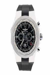 Breitling Black Bentley Gmt A47362 49mm Dial with Rubber Bracelet Watch