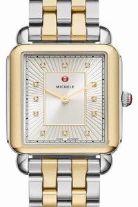 Michele Gold/Silver Deco Ii Two Tones Mop Mww06x000027 Watch