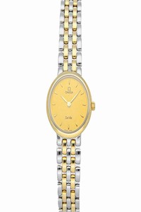 Omega Champagne Gold Tone Stainless Steel De Ville Classic 7260.11.00 Womens Wristwatch 23.5 Mm Watch
