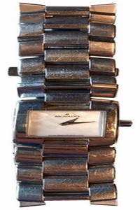 Movado Stainless Steel and White Mother Of Pearl Ladies Square Watch