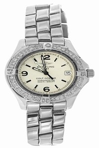 Breitling 1ct Ladies Colt Oceane Stainless Steel with Appraisal Watch