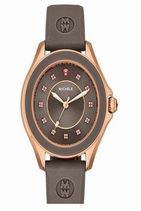 Michele Brown/Rose Gold Mww27a000005 Cape Changeable Silicon Band Watch