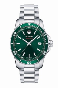 Movado Green New Series 800 Dial Stainless Steel Mens 2600136 Watch
