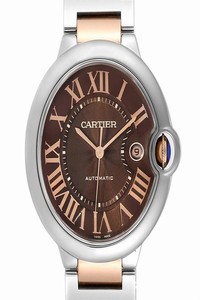 Cartier Chocolate Brown Ballon Bleu Steel Rose Gold Dial Unisex Watch