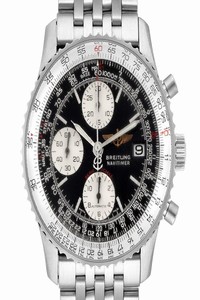 Breitling Black Navitimer Fighter Dial Steel Mens A13330 Watch
