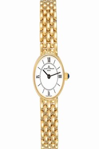 Baume & Mercier White 14k Yellow Gold Dial Cocktail Ladies Watch