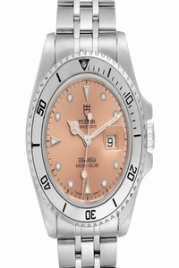 Tudor Salmon Prince Date Mini Sub Dial Steel Mens 73190 Papers Watch