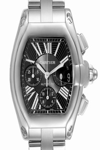 Cartier Black XL Roadster Chronograph Dial Mens W62020x6 Watch