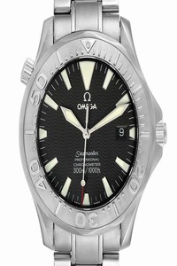 Omega Black Seamaster 300m Dial Steel Mens 2230.50.00 Watch