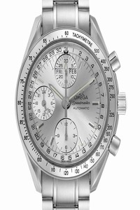 Omega Silver Speedmaster Day Date Chronograph Steel Mens 3523.30.00 Watch