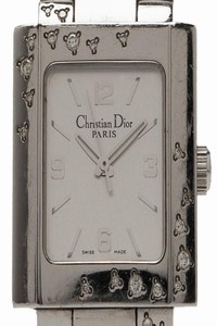 Dior White Stainless Steel Christal Womens Wristwatch 38mm Watch