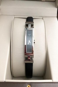 Tissot Black & Silver L830n with Equi-t Satin Strap Watch