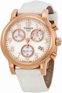 Tissot White Mother Of Pearl T-classic Dressport Chronograph Quartz Ladies Watch