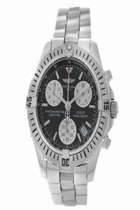 Breitling Silver Colt A73350 11/B578 Chronometer 38mm Date Quartz Watch