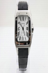 Car Santo Classic Diamond White Dial Black Strap