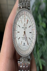 Navitimer 1 SS 41mm TF 1:1 Best Edition White Dial on SS Bracelet A2824