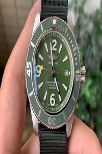 Superocean Automatic 44 TF 1:1 Best Edition Green Dial Green Bezel on Green Nylon Strap A2824