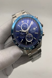 Tag Heuer Blue Dial Chrono on SS Strap