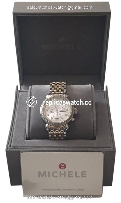 Michele Silver and 18k Gold Csx-36 Diamond Dial 2 Tone Watch Michele Silver and 18k Gold Csx-36 Diamond Dial 2 Tone Watch