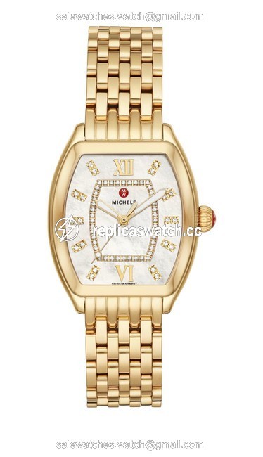 Michele Gold Relev¨¦ Diamond Dial Head Watch Michele Gold Relev¨¦ Diamond Dial Head Watch