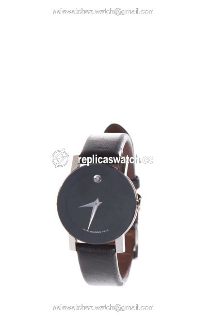 Movado Black Leather Museum Watch Movado Black Leather Museum Watch
