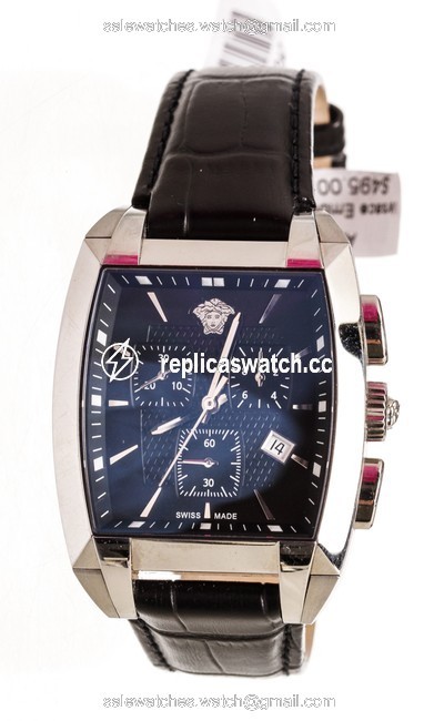 Versace Black 502029 Tonneau Dial Chronograph Watch Versace Black 502029 Tonneau Dial Chronograph Watch