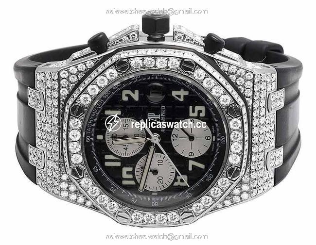 Audemars Piguet Stainless Steel Mens 42 Mm Royal Oak Offshore Rubber with 10.5 Ct Of Vs Diamond Watch Audemars Piguet Stainless Steel Mens 42 Mm Royal Oak Offshore Rubber with 10.5 Ct Of Vs Diamond Watch